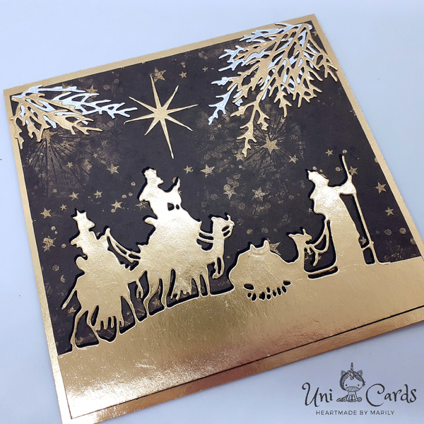 Σετ 2 Χριστουγεννιάτικων καρτών - αστέρι, ευχετήριες κάρτες - 2