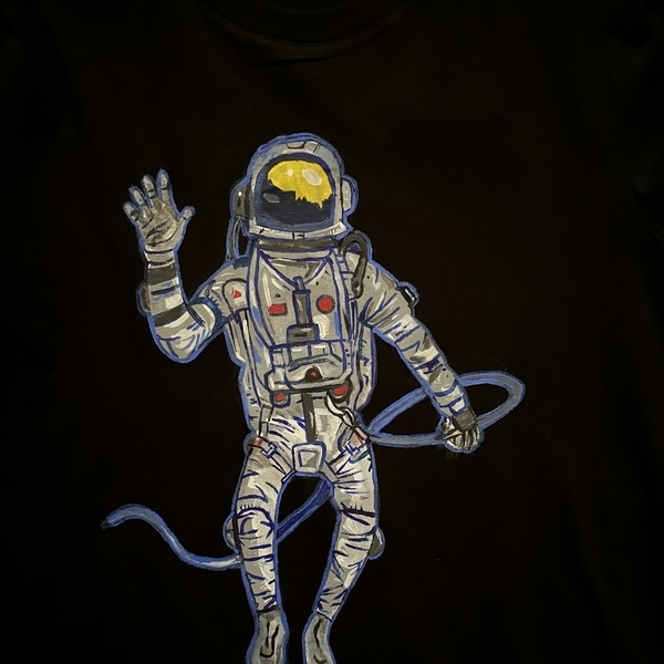 Αστροναύτης στο διάστημα! - βαμβάκι, γυναικεία, ανδρικά, customized - 2