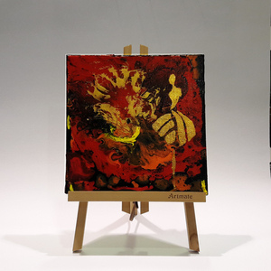 "Γυναίκα και Φωτιά" πίνακας μικρός - μοναδικό, πίνακες ζωγραφικής - 4