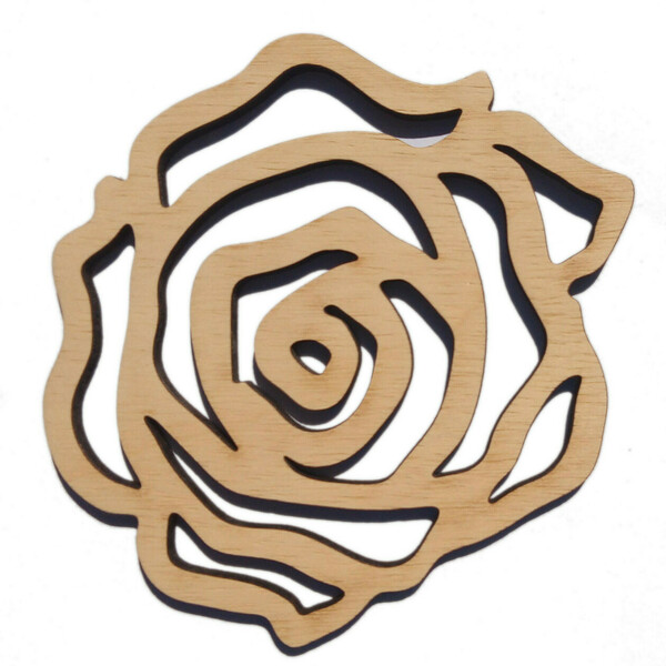 Ξύλινο Σουβέρ τριαντάφυλλο - Σετ 4 τεμαχίων - ξύλο, σουβέρ, τριαντάφυλλο, ξύλινα σουβέρ