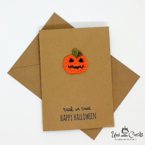 Κάρτες με πλεκτά σχέδια Halloween - γενέθλια, halloween, κολοκύθα - 2
