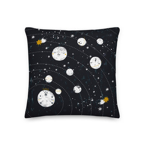 Παιδικό διακοσμητικό μαξιλάρι προσωποποιημένο με θέμα Γαλαξίας και πλανήτες 45x45 εκ. - 100% Polyester Looloo & Co - μαξιλάρια, προσωποποιημένα, διάστημα