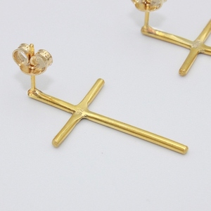 Σκουλαρίκια Σταυροί από ασήμι 925 Χρυσό ή Ασημί - ασήμι, επιχρυσωμένα, σταυρός, καρφωτά, καρφάκι - 5