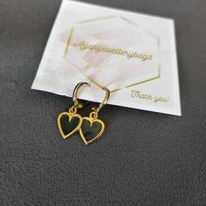 Heart earrings - καρδιά, κρίκοι, μικρά, ατσάλι