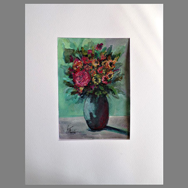 Βάζο με λουλούδια - πίνακες & κάδρα, πίνακες ζωγραφικής - 2