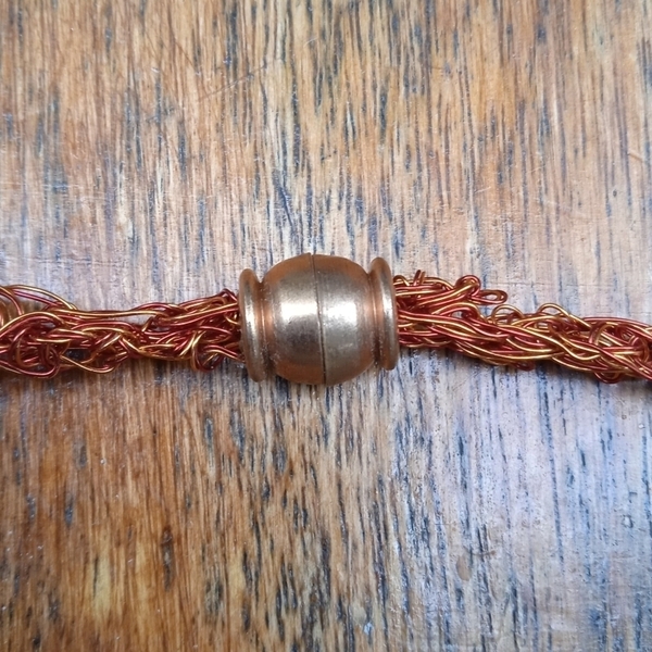 Wire crochet κολιέ με πέρλες - χαλκός, κοντά, πέρλες - 4