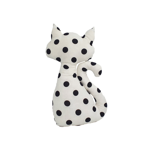 Μαξιλάρι γάτα ασπρόμαυρο πουά - μαξιλάρια, ζωάκια - 2