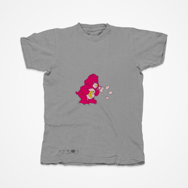 Παιδικό βαμβακερό μπλουζάκι με κεντητό σχέδιο αρκουδάκια της αγάπης καρδούλες μπουρμπουλίθρες - βαμβάκι, κεντητά, δώρο, halloween - 5