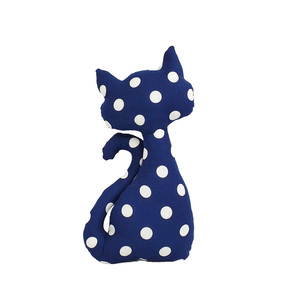 Μαξιλάρι διακοσμητικό γάτα μπλε πουά - μαξιλάρια, ζωάκια - 2