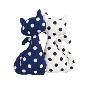 Μαξιλάρι διακοσμητικό γάτα μπλε πουά - μαξιλάρια, ζωάκια - 4