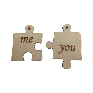 Ξύλινα μαγνητάκια "Me & You" - ζευγάρια, μαγνητάκια, ξύλινα διακοσμητικά, μαγνητάκια ψυγείου