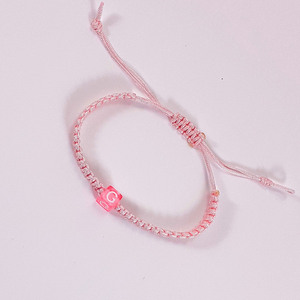 Βραχιόλι για παιδιά με γράμμα/0-5 ετών/ Bracelet for children with with a letter - μακραμέ, κορδόνια, κοσμήματα, χεριού, αυξομειούμενα - 2