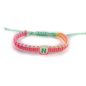 Βραχιόλι για παιδιά με γράμμα/0-5 ετών/ Bracelet for children with with a letter-Αντίγραφο - μακραμέ, κορδόνια, μάτι, χεριού, αυξομειούμενα