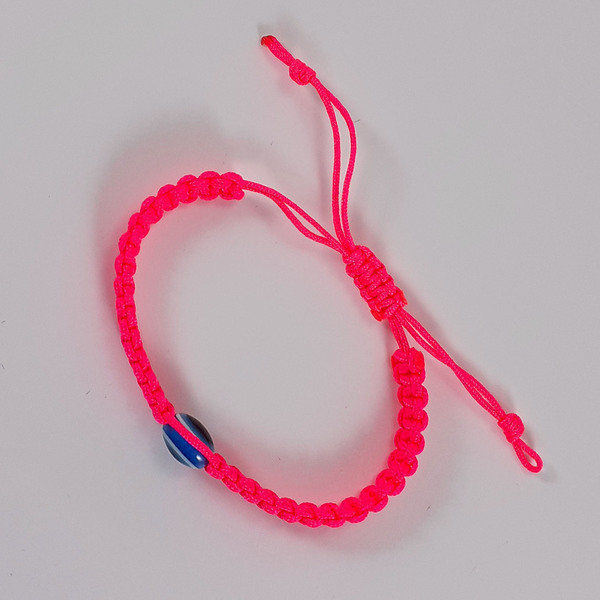 Βραχιόλι για παιδιά με ματάκι/0-5 ετών/ Bracelet for children with an eye-Αντίγραφο - μακραμέ, κορδόνια, μάτι, χεριού, αυξομειούμενα - 4