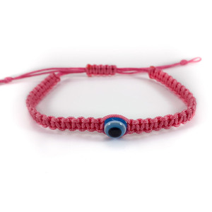 Βραχιόλι για παιδιά με ματάκι/0-5 ετών/ Bracelet for children with an eye-Αντίγραφο - μακραμέ, κορδόνια, μάτι, χεριού, αυξομειούμενα - 2