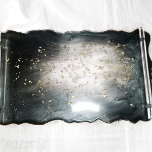 Sea Handmade epoxy resin serving tray 19.5×34 cm - ρητίνη, τσιμέντο, εποξική ρητίνη, είδη σερβιρίσματος