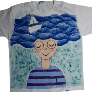 Dreaming kid -παιδικό tshirt ζωγραφισμένο με το χέρι - κορίτσι, αγόρι, παιδικά ρούχα