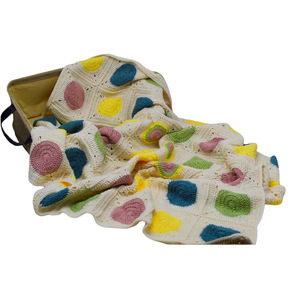 Κουβέρτα λίκνου κούνιας παιδικό 1,00x1,15 πλέκτη χειροποίητη κύκλος - κουβέρτες, πλεκτή, προίκα μωρού, νονά