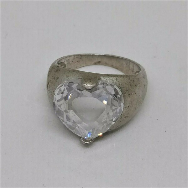 Δαχτυλίδι cavalier από ασήμι 925 με καρδιά από κρύσταλλο - chevalier, ασήμι 925, σταθερά, δώρα για γυναίκες - 3