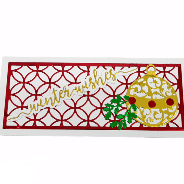 Χειροποίητες Ευχετήριες Κάρτες Χριστουγέννων διαστάσεων 22,3 x 9,5 cm με φάκελο - υλικό χαρτί - Πακέτο με ξωτικό - ευχετήριες κάρτες - 4