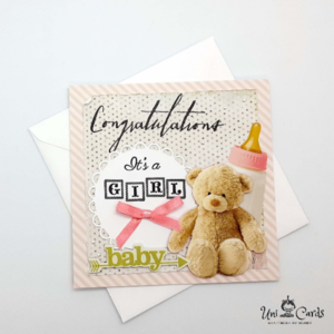Κάρτα για νεογέννητα μωράκια - κορίτσι, αγόρι, βρεφικά, αναμνηστικά, ευχετήριες κάρτες, για μωρά - 4