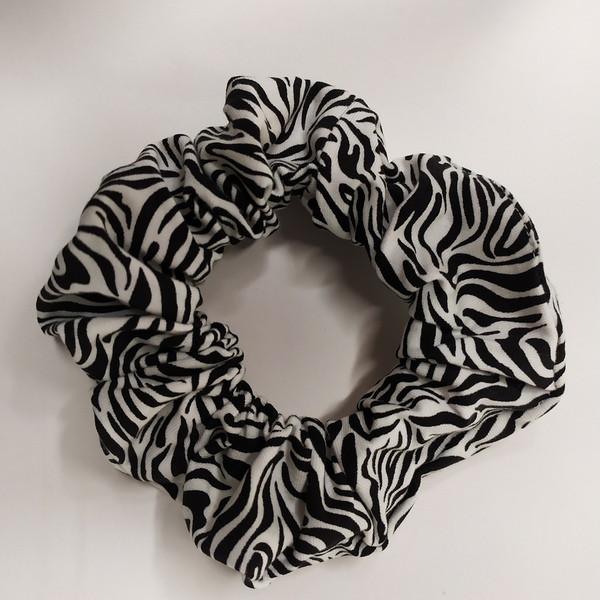 My Zebra Scrunchie - ύφασμα, λαστιχάκια μαλλιών - 2