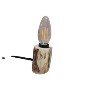 Χειροποίητο ξύλινο mini φωτιστικό κομοδίνου 7 εκ - πορτατίφ - 2