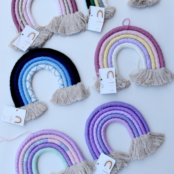 Macrame rainbow ,ουράνιο τοξο - κορίτσι, αγόρι, διακοσμητικά