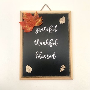 Πινακάκι Φθινοπωρινό Grateful-Thankful-Blessed - πίνακες & κάδρα