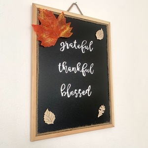 Πινακάκι Φθινοπωρινό Grateful-Thankful-Blessed - πίνακες & κάδρα - 2