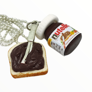 Kολιέ Nutella, χειροποίητα κοσμήματα πολυμερικού πηλού Mimitopia - πηλός, χειροποίητα, παγωτό, μινιατούρες φιγούρες - 2