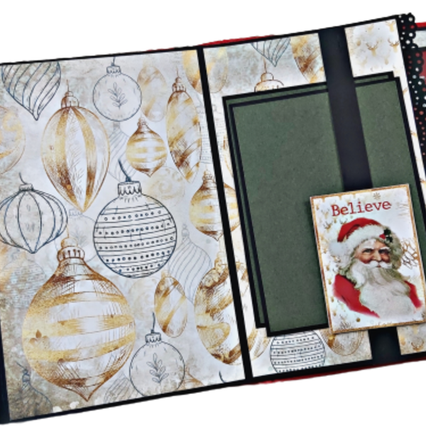 Vintage χριστουγεννιάτικο άλμπουμ για φωτογραφίες - χειροποίητα, άλμπουμ, χριστούγεννα, χριστουγεννιάτικα δώρα, πρώτα Χριστούγεννα - 4
