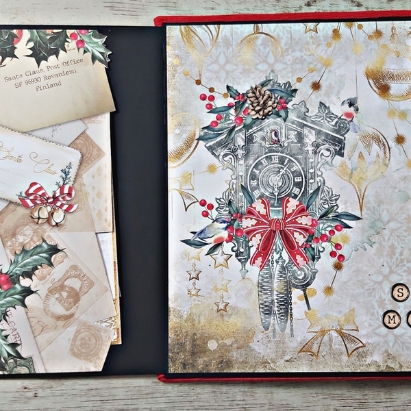 Vintage χριστουγεννιάτικο άλμπουμ για φωτογραφίες - χειροποίητα, άλμπουμ, χριστούγεννα, χριστουγεννιάτικα δώρα, πρώτα Χριστούγεννα - 5