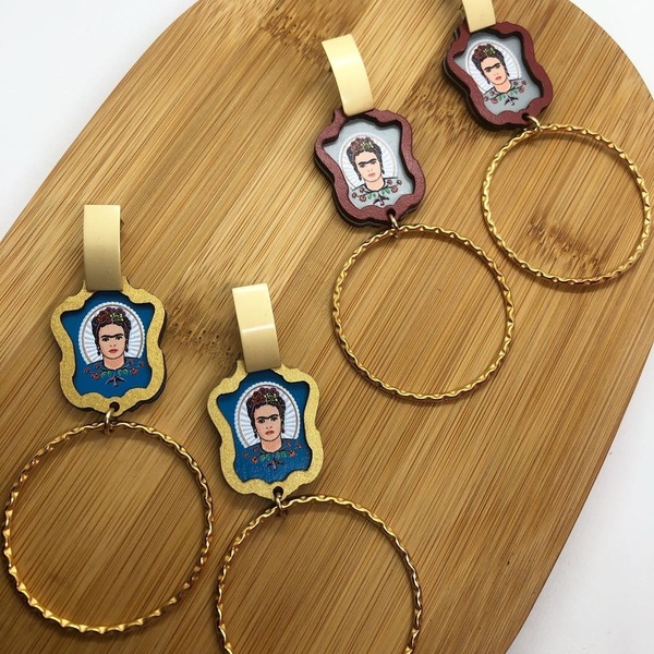 Μακρυά σκουλαρίκια Frida cod1 - χρυσό, κρεμαστά