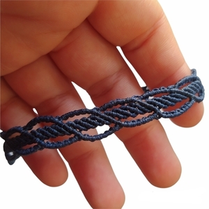 Ανδρικό λεπτό Μακραμε βραχιόλι χειρός handmade 2cm πλάτος - μακραμέ - 2