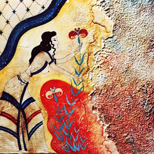 THE LADY AND THE BIRD κολιέ αποτελούμενο απο τρία κομμάτια με απεικόνιση. - ξύλο, με φούντες, γεωμετρικά σχέδια, μακριά, ethnic, μεγάλα, αυξομειούμενα - 5