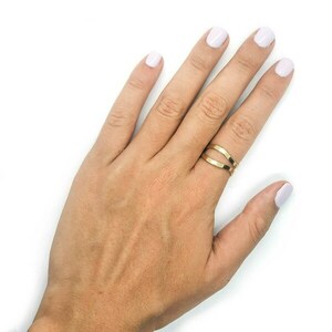 Ορειχάλκινο δαχτυλίδι σε χρυσή απόχρωση - ορείχαλκος, minimal, βεράκια, μπρούντζος, αυξομειούμενα - 3