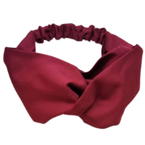 Κορδέλα Turban Style κόκκινο κερασί σατινέ - ύφασμα, για τα μαλλιά, turban, κορδέλες μαλλιών - 2