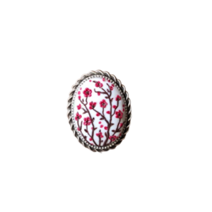 Δαχτυλίδι από πολυμερικό πηλό χειροποίητα σε λευκό φόντο σχέδιο λουλούδια - πηλός, λουλούδι, μικρά, σετ, αυξομειούμενα, σετ κοσμημάτων