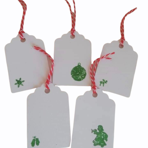 Christmas tags - χιονονιφάδα, merry christmas, ευχετήριες κάρτες