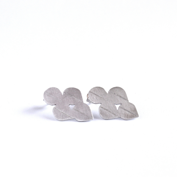 Leaves earrings, Ασήμι 925, Μοναδικά Καρφωτά Σκουλαρίκια, Άρτεμις - ασήμι, φύλλο, καρφωτά, καρφάκι