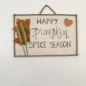 Φθινοπωρινό Καδράκι Happy Pumpkin spice season - πίνακες & κάδρα