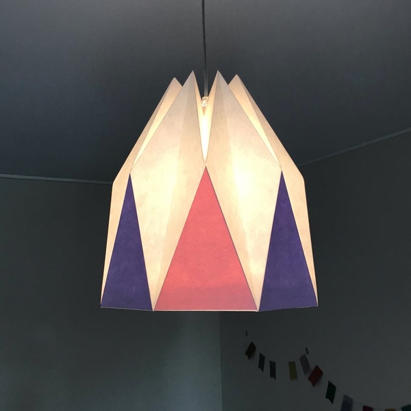 Χάρτινο καπέλο λάμπας origami c - οροφής, παιδικά φωτιστικά - 4