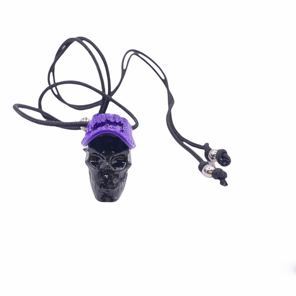 Skull Swag 2 ανδρικο κολιε Purple Edition - γυαλί, κολιέ, μακριά, δώρα για άντρες, 3d εκτύπωση