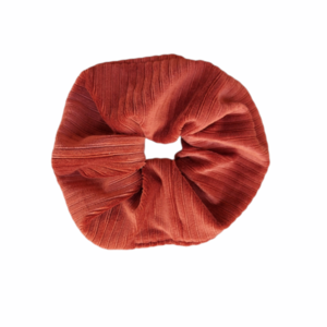 Scrunchie/ Λαστιχάκι μαλλιών 'fluffy τερακότα' - 1 τεμ. (large) - βελούδο, για τα μαλλιά, λαστιχάκια μαλλιών