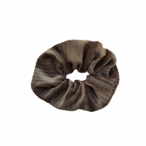 Scrunchie/ Λαστιχάκι μαλλιών 'fluffy χακί' - 1 τεμ. (medium μέγεθος) - ύφασμα, βελούδο, για τα μαλλιά, λαστιχάκια μαλλιών