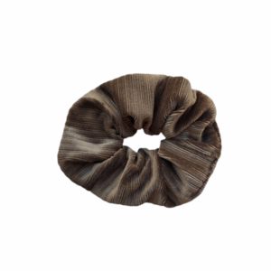 Scrunchie/ Λαστιχάκι μαλλιών 'fluffy χακί' - 1 τεμ. (medium μέγεθος) - βελούδο, για τα μαλλιά, λαστιχάκια μαλλιών