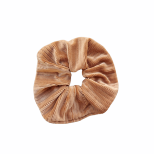 Scrunchie/ Λαστιχάκι μαλλιών 'fluffy μπεζ' - 1 τεμ. (medium μέγεθος) - βελούδο, για τα μαλλιά, λαστιχάκια μαλλιών