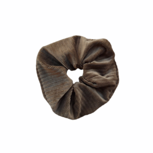 Scrunchie/ Λαστιχάκι μαλλιών 'fluffy χακί' - 1 τεμ. (large) - ύφασμα, βελούδο, για τα μαλλιά, λαστιχάκια μαλλιών