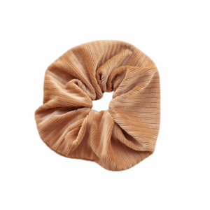 Scrunchie/ Λαστιχάκι μαλλιών 'fluffy μπεζ' - 1 τεμ. (large) - βελούδο, για τα μαλλιά, λαστιχάκια μαλλιών